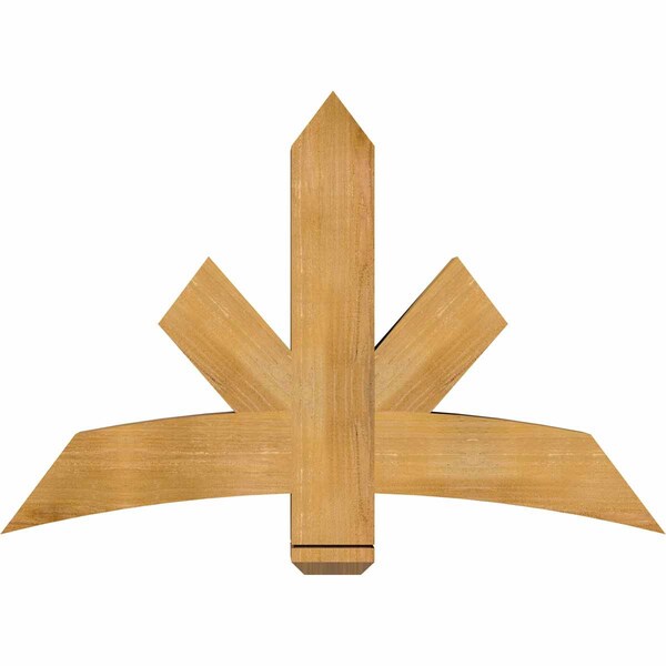 Ekena Millwork Alberta Rough Sawn Timber Gable Bracket, Western Red Cedar, 48"W x 32"H x 6"D x 6"F, 16/12 Pitch GBW048X32X0606ALB00RWR - main